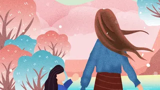 母亲节插画素材