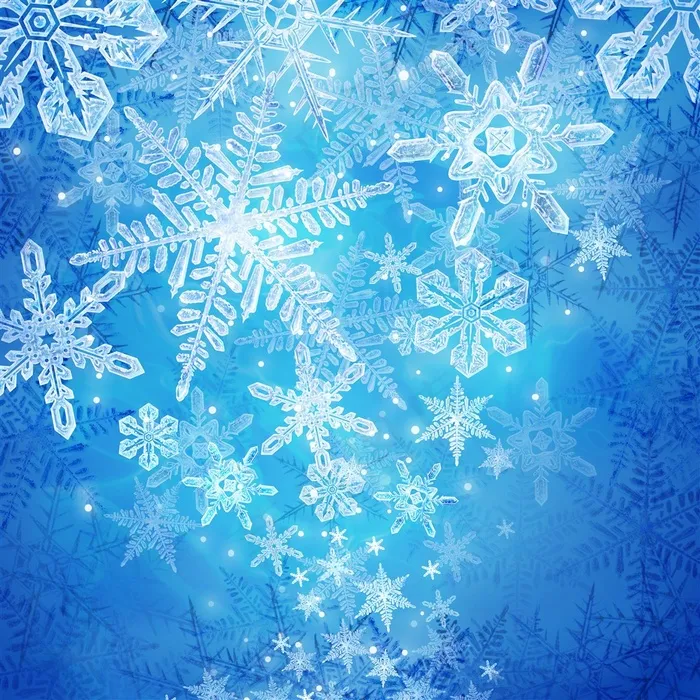 雪花蓝色背景