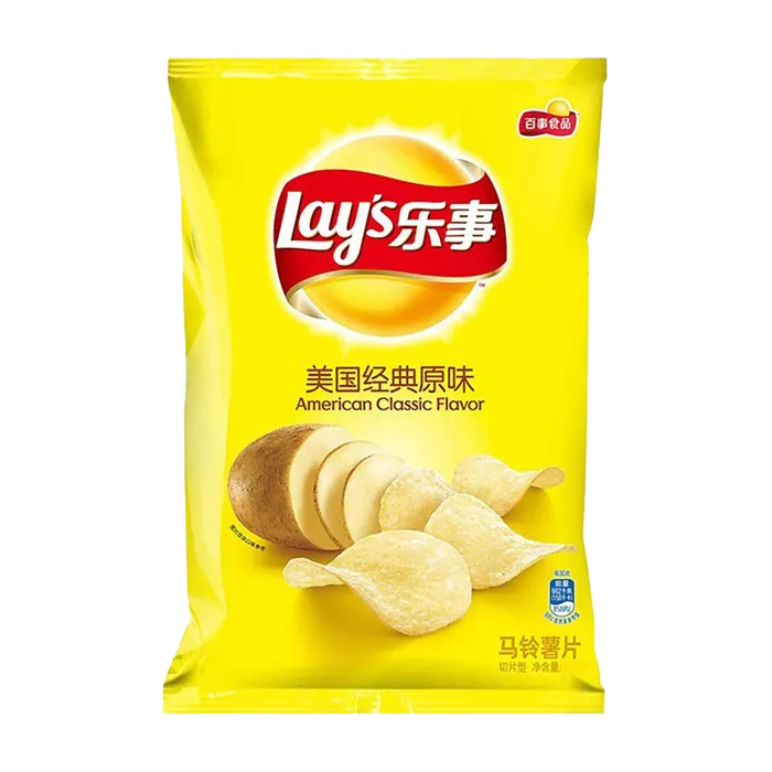 乐事马铃薯片经典原味小吃超市商品白底图免抠实物摄影png格式图片透明底