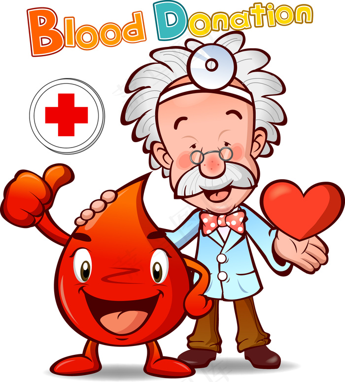 卡通医生护士节  