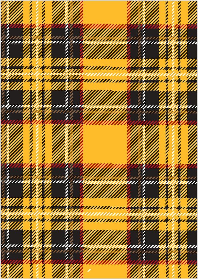 黄色格子布斜纹底