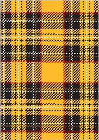 黄色格子布斜纹底