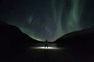 绿色极光壁纸图片