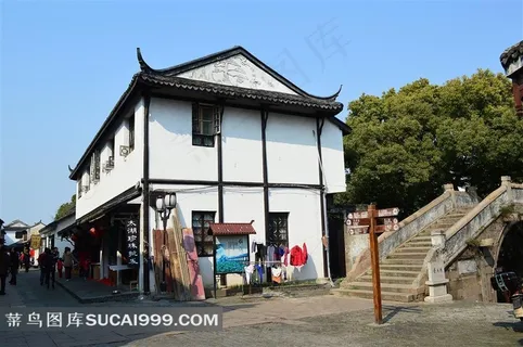 干净的锦溪古镇建筑