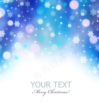 梦幻雪花蓝色背景图片