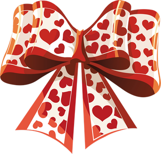 蝴蝶结斑点爱心