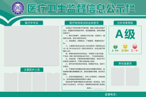 绿色*医疗食品卫生监督信息公示栏展板
