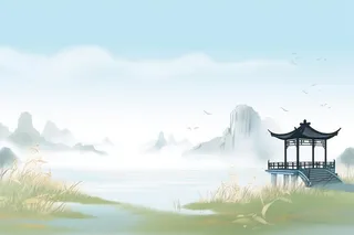 清明节踏青中国风背景图