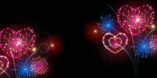 炫目烟花背景元素