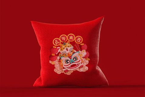 2022年虎年新年春节礼盒场景样机