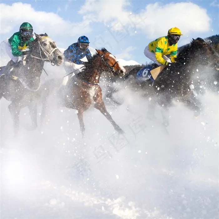 骑马的运动员高清图片