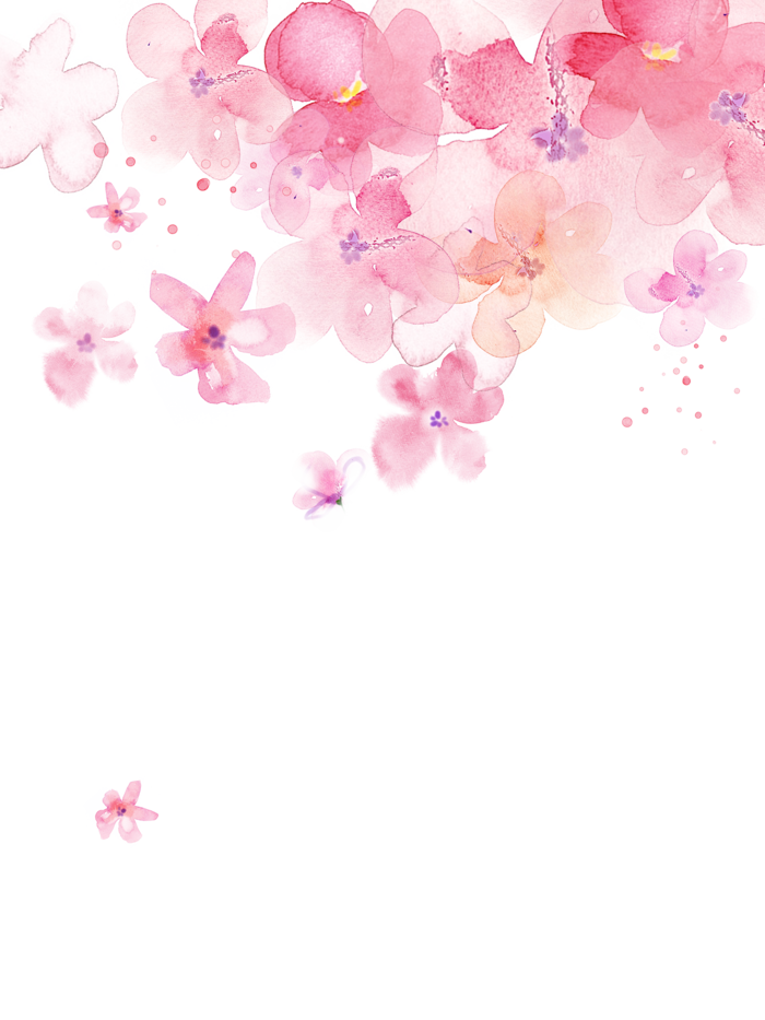 春天浪漫粉红色樱花手绘樱花梅花桃花花朵图片PNG免扣素材
