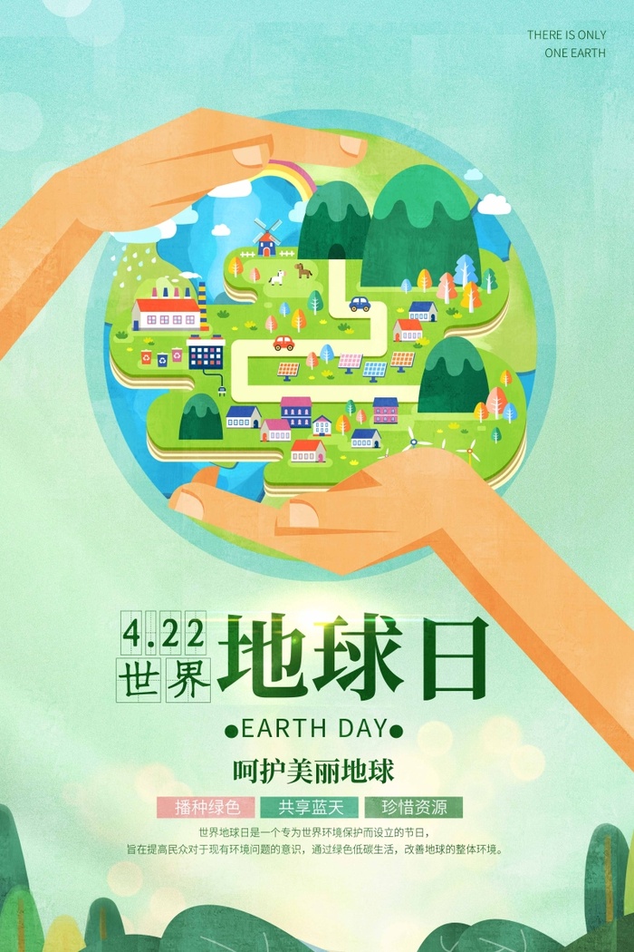 世界地球日 世界地球日宣传海报psd模版下载