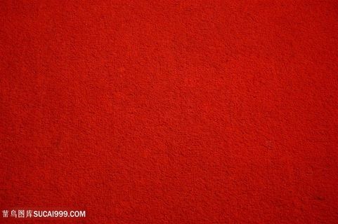 红色毛绒地毯