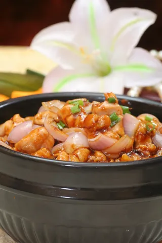 旋转 石锅生炒鸡26元 (3)