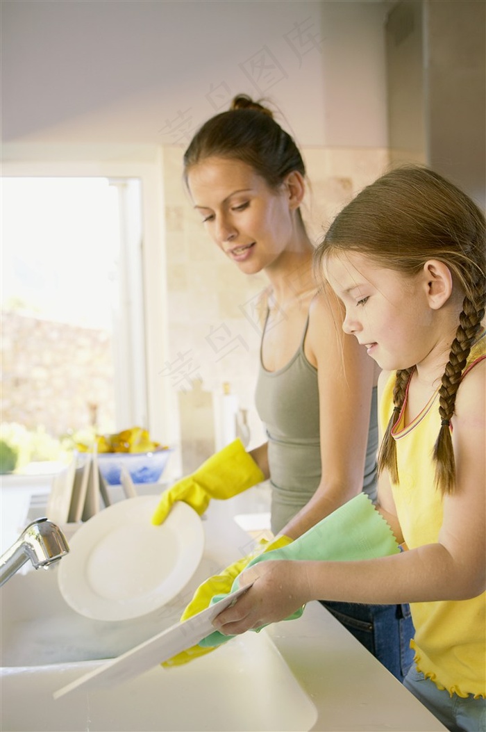 洗洁精 日化用品母女外国海报