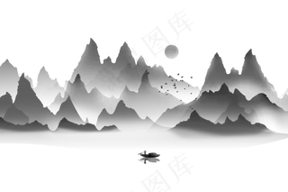 水墨山水素材 