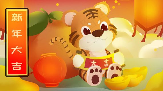 新年卡通老虎