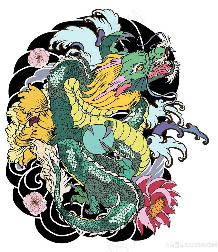 龙虎相斗龙腾虎跃高清挂画壁纸高分辨率打印喷绘素材