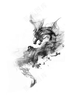 水墨龙图形中国风