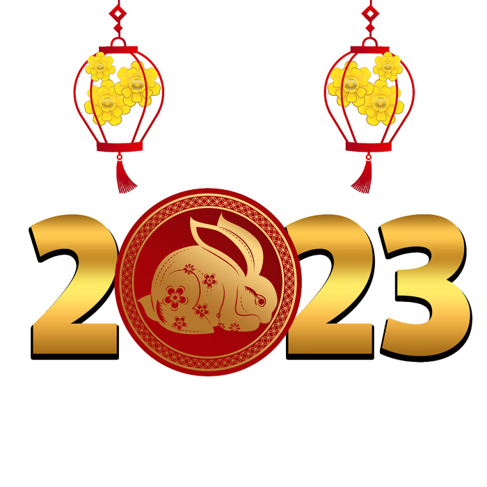 2023年兔年金色数字