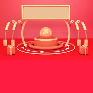 立体C4D场景电商首页主图直通车促销banner海报背景PSD素材