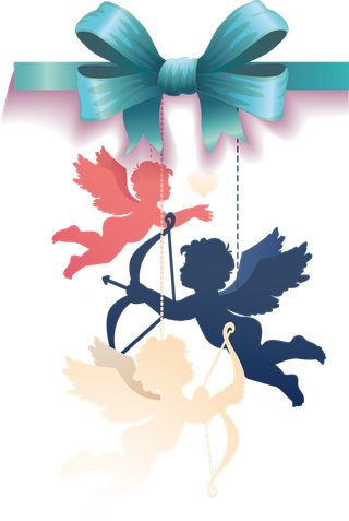 蓝色蝴蝶结卡通