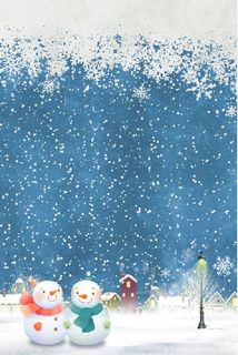 圣诞节雪花装饰风景