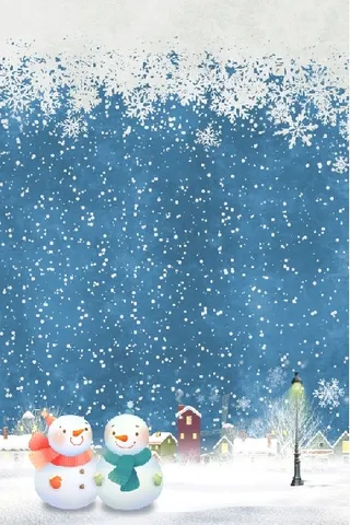 圣诞节雪花装饰风景