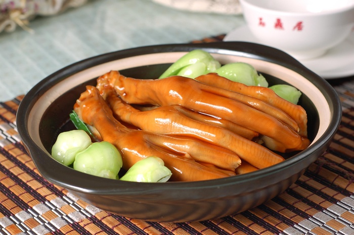 砂锅石锅美食煲类特色菜鲍汁鹅掌煲