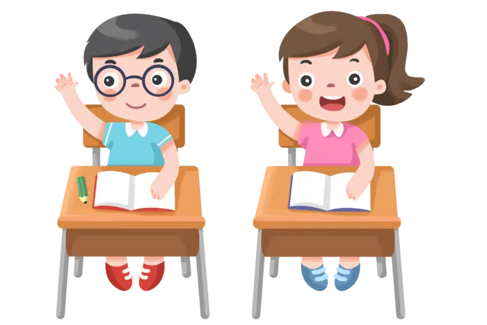 上课 同桌 学习 戴眼镜 同学  学生 课桌