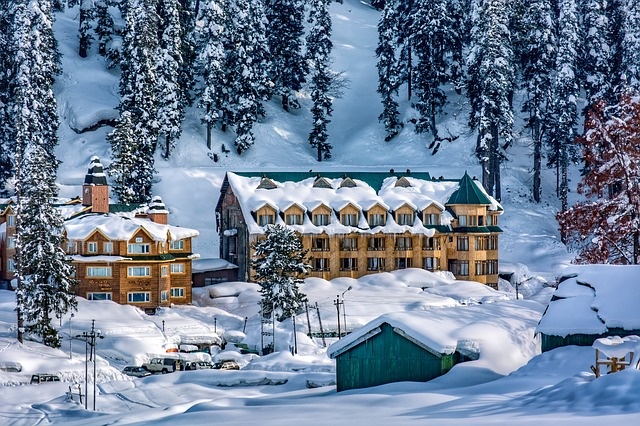 冬天白雪背景风景