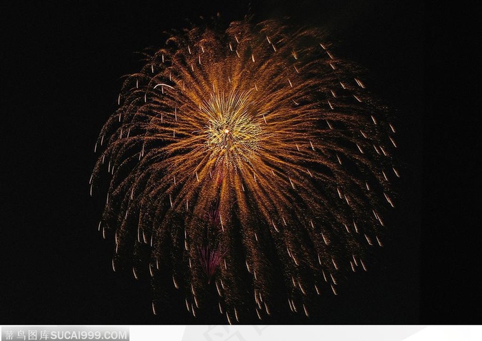 绚丽烟花-金闪闪的烟花