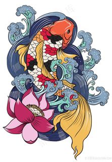 鲤鱼高清挂画壁纸高分辨率打印喷绘素材