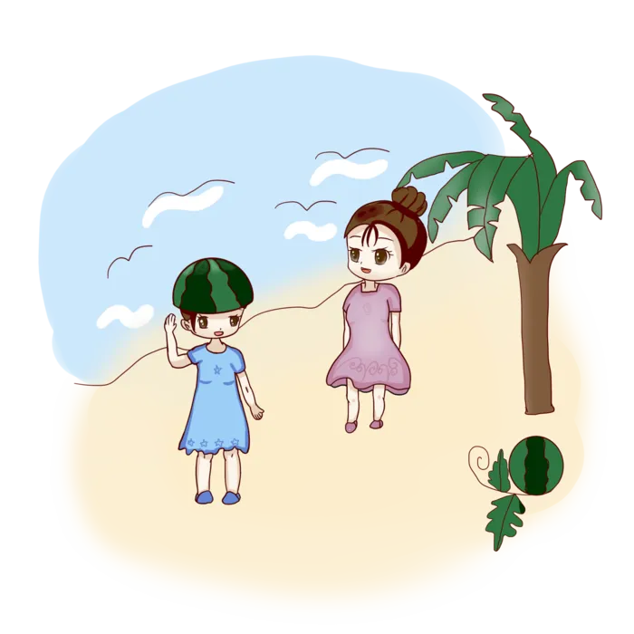 海边旅游的女孩