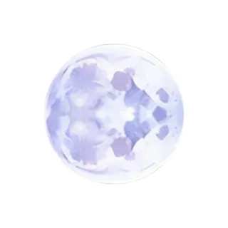 月亮月圆插画免抠