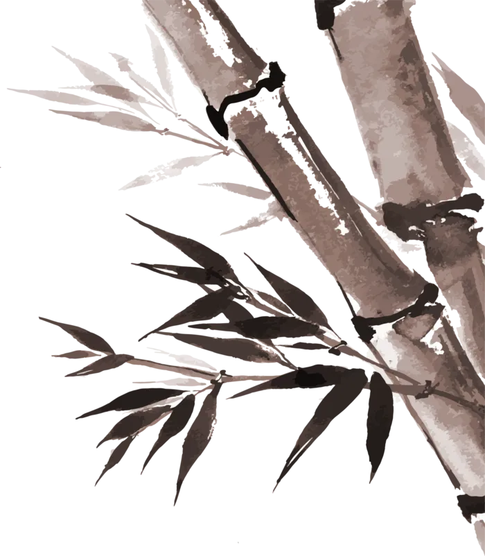 竹子水墨画中国风国画墨水书法竹子画