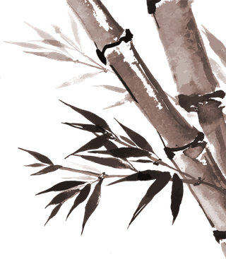 竹子水墨画中国风国画墨水书法竹子画