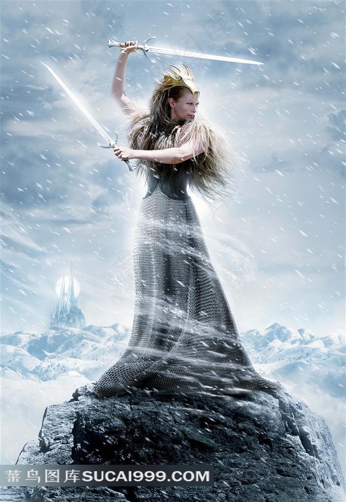 舞剑的女巫电影纳尼亚传奇海报