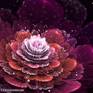 绚丽的3d立体花朵