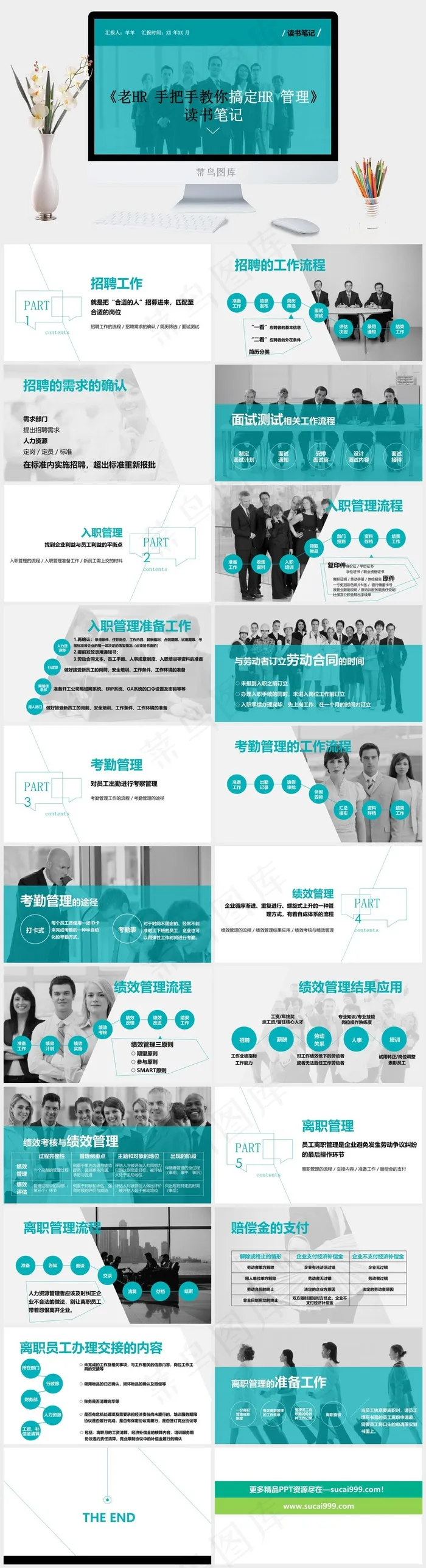 读书笔记学习PPT模板ppt模版