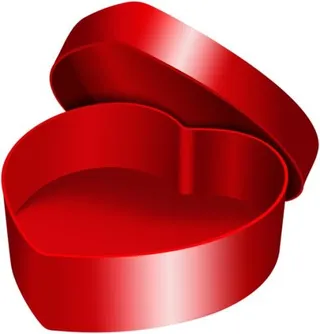 打开的红心礼盒 PNG免抠