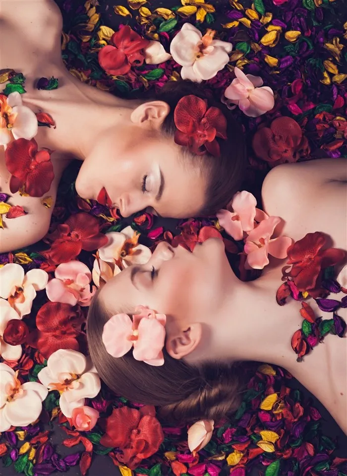 森系鲜花美女