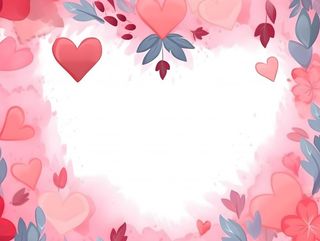 爱心边框粉色素材背景
