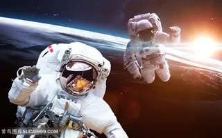 飞登宇宙的宇航员高清图片