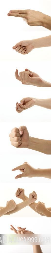 精美的手势特写