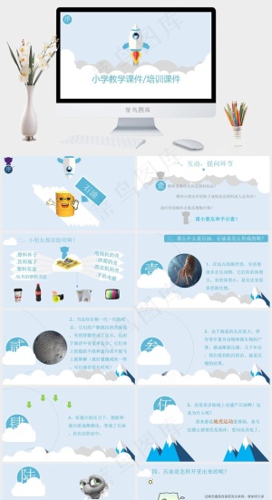 小学教学培训课件PPT模板预览图