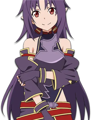 战士紫色女孩素材简笔