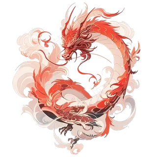 2024年手绘龙腾图案