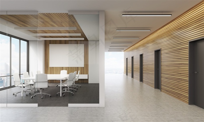 时尚简约办公室装修高清素材大图